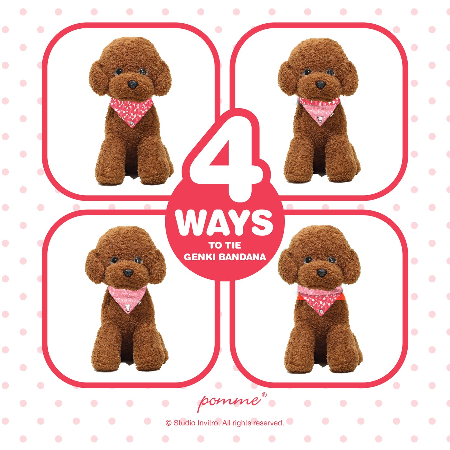 Pomme Genki Bandana - Pomme Camouflage Pink