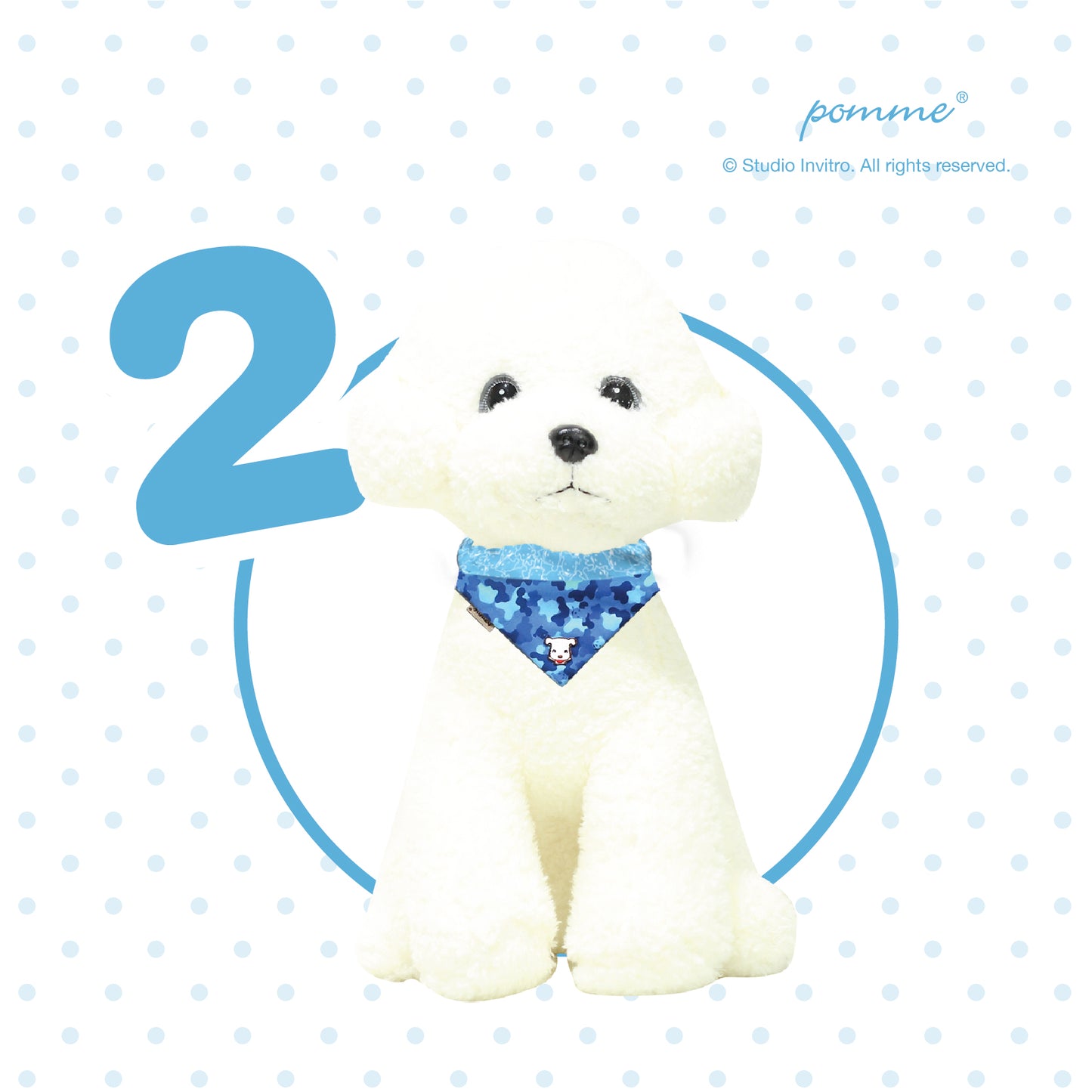 Pomme Genki Bandana - Pomme Camouflage Blue