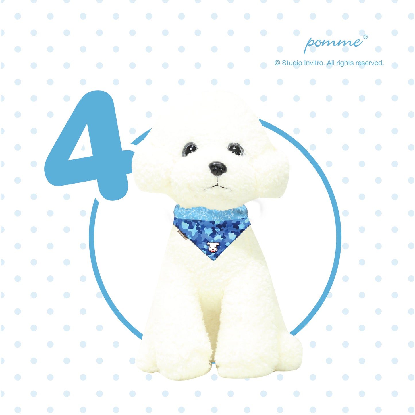 Pomme Genki Bandana - Pomme Camouflage Blue