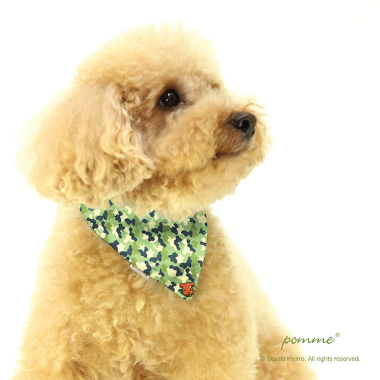 Pomme Genki Bandana - Latte Camouflage Mosses