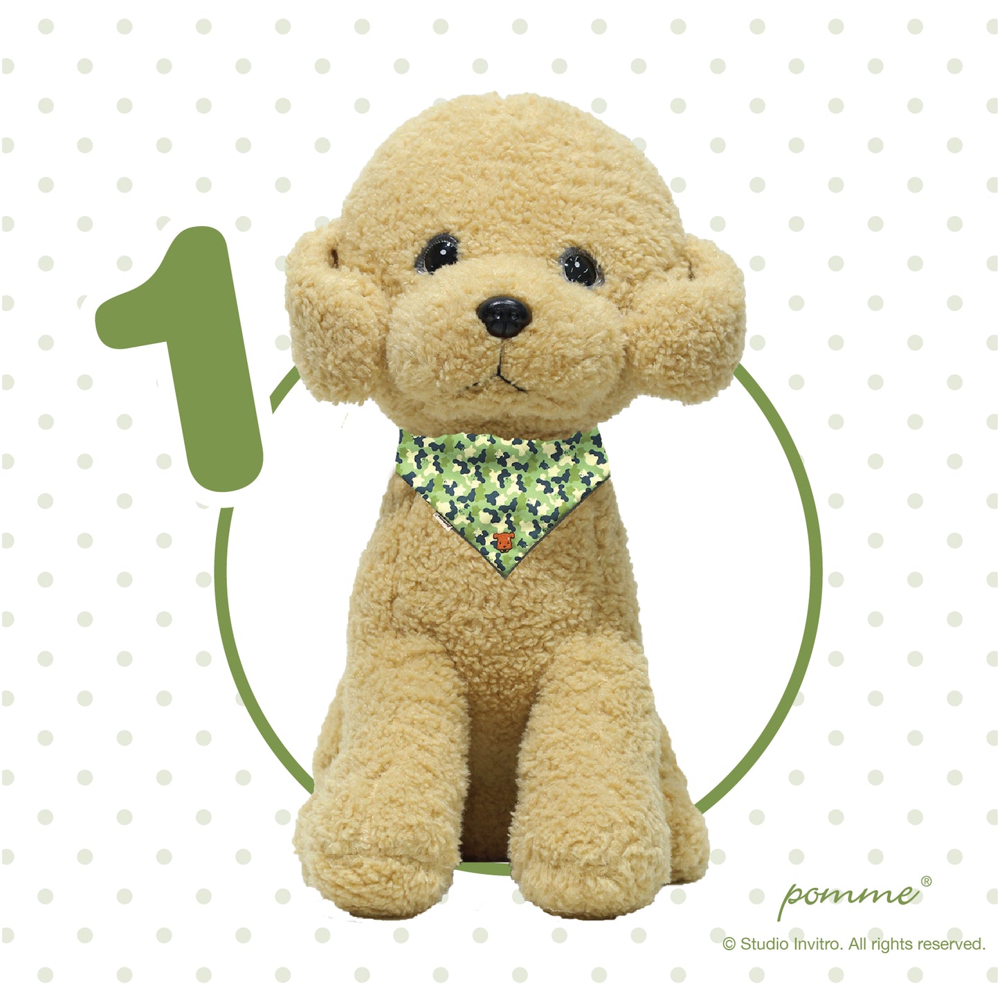 Pomme Genki Bandana - Latte Camouflage Mosses