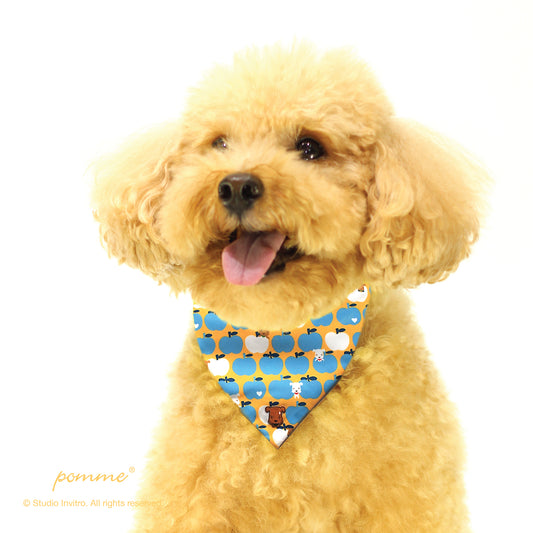 Pomme Genki Bandana - Latte Monogram Yellow