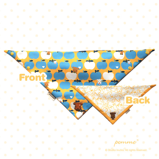 Pomme Genki Bandana - Latte Monogram Yellow