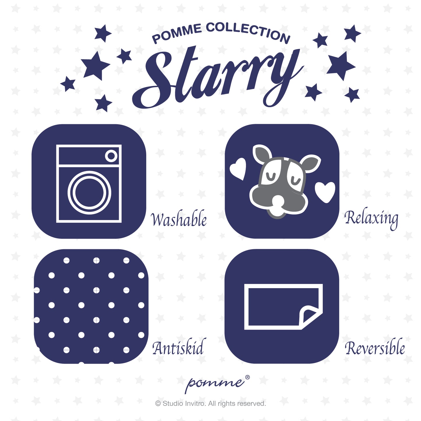 PommeSnuggle Starry Blue Latte - M