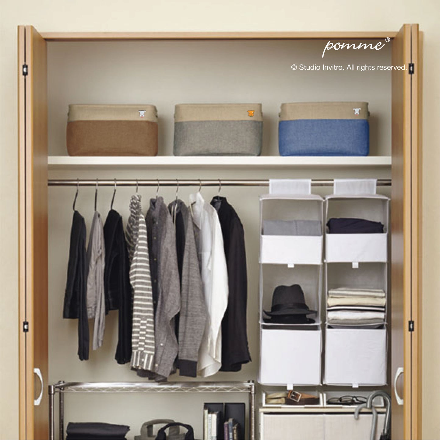 Linen Soft Box Half - Brown