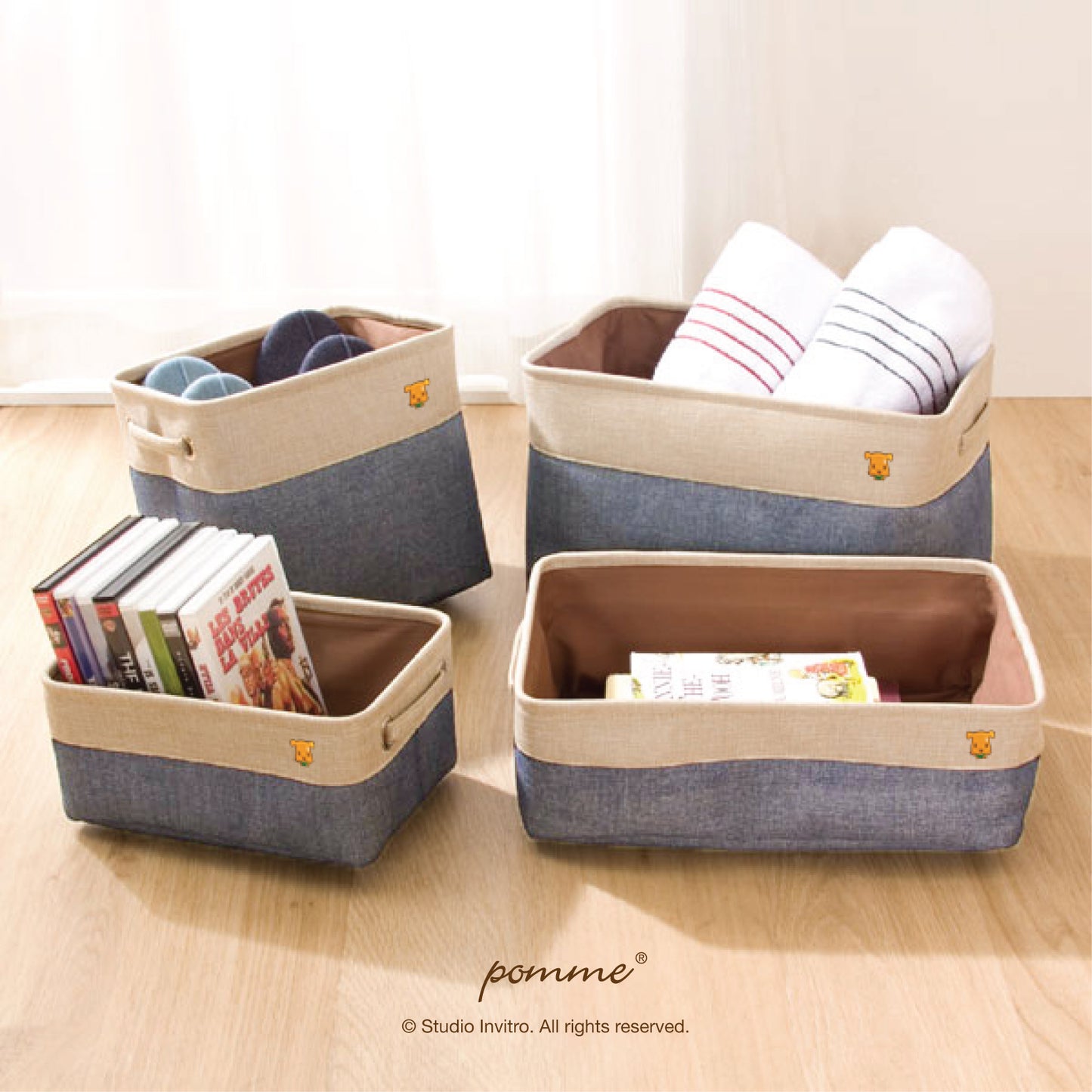 Linen Soft Box Grande - Blue