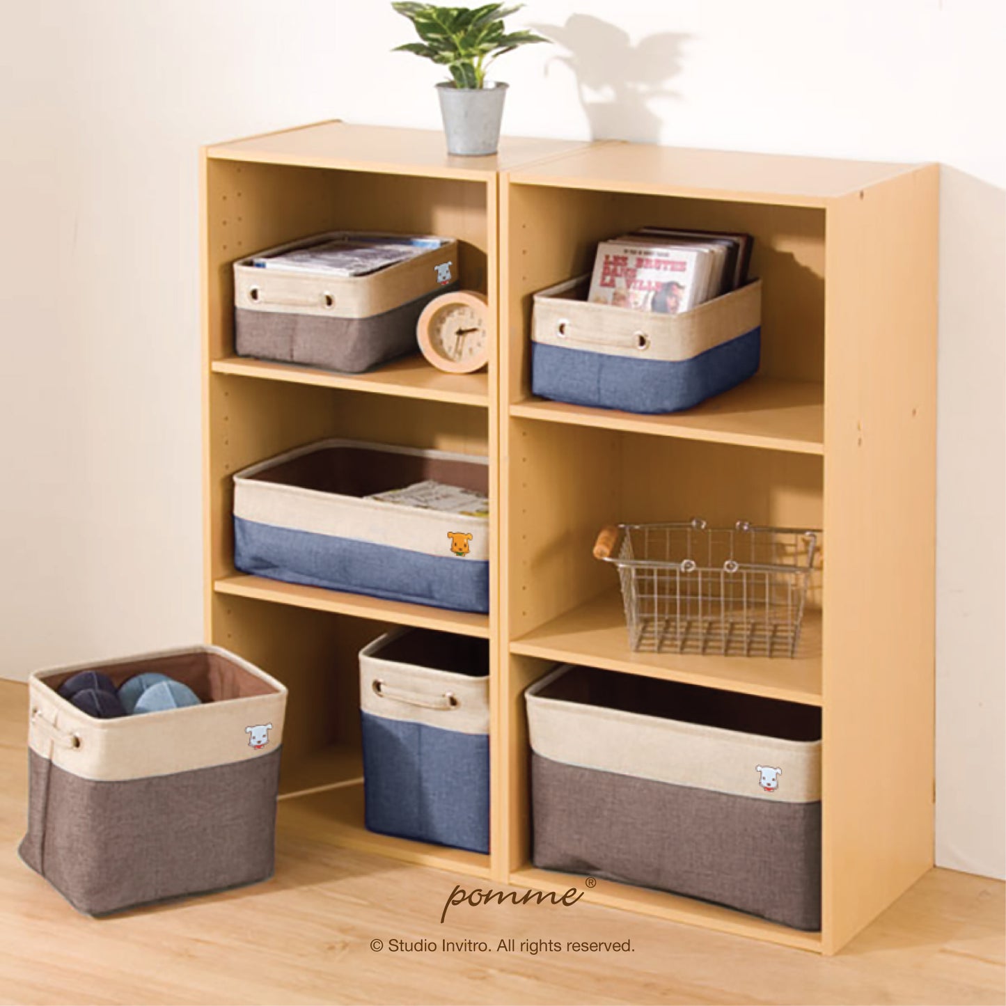 Linen Soft Box Grande - Navy