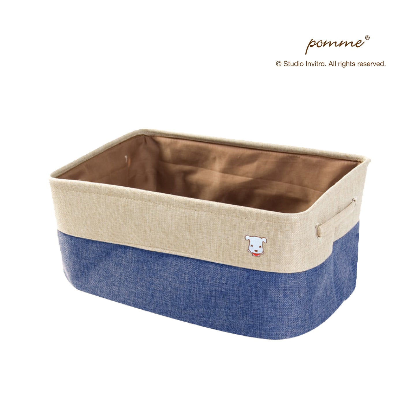 Linen Soft Box Half - Navy