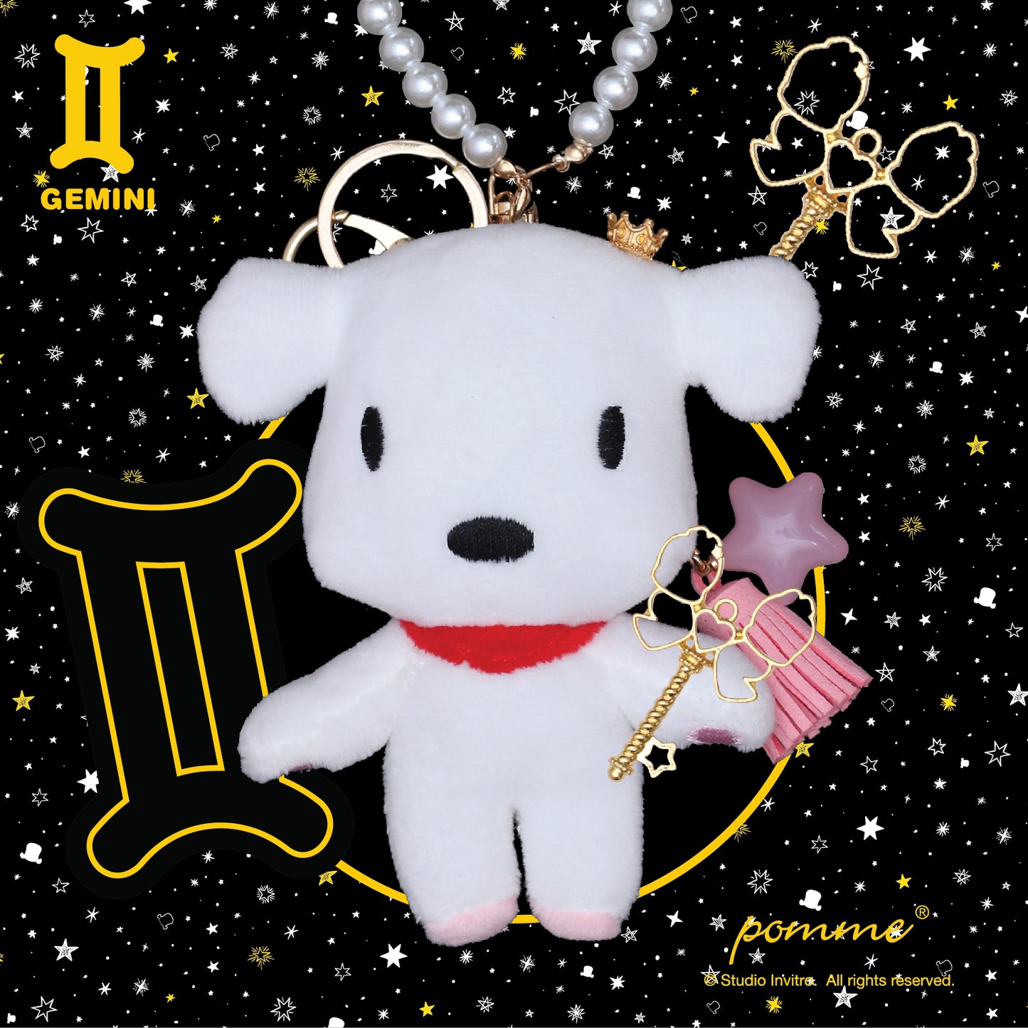 Gemini Pomme - Pearl Charm 12cm