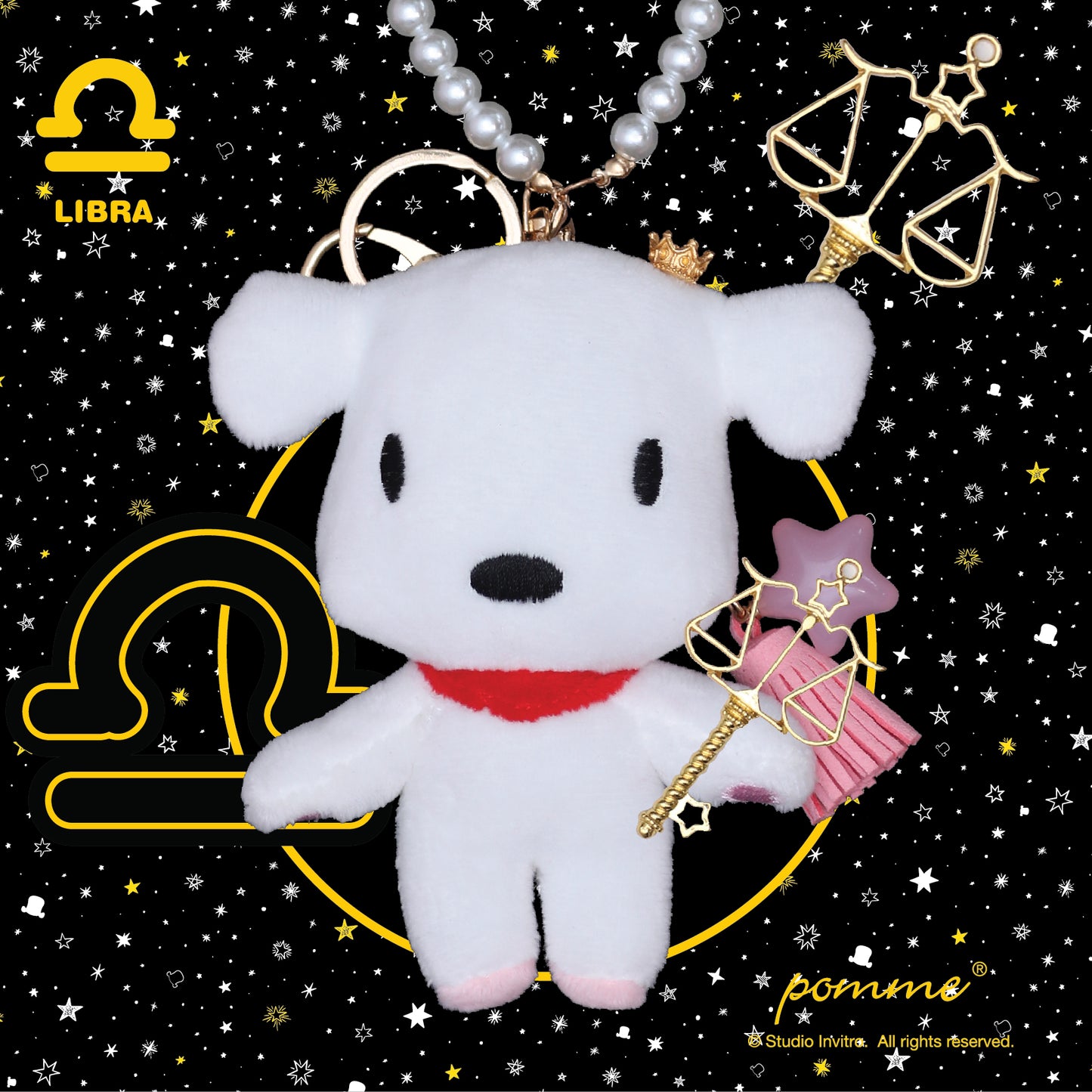 Libra Pomme - Pearl Charm 12cm