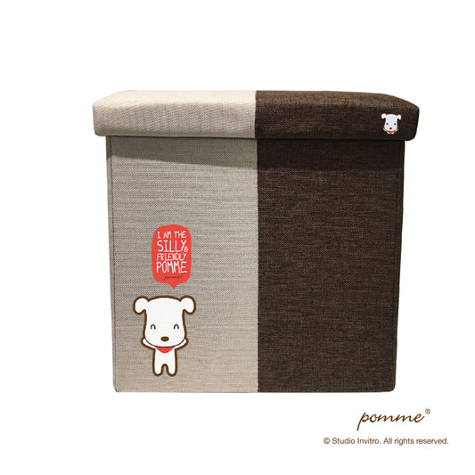 Storage Stool L Brown Combo - Pomme