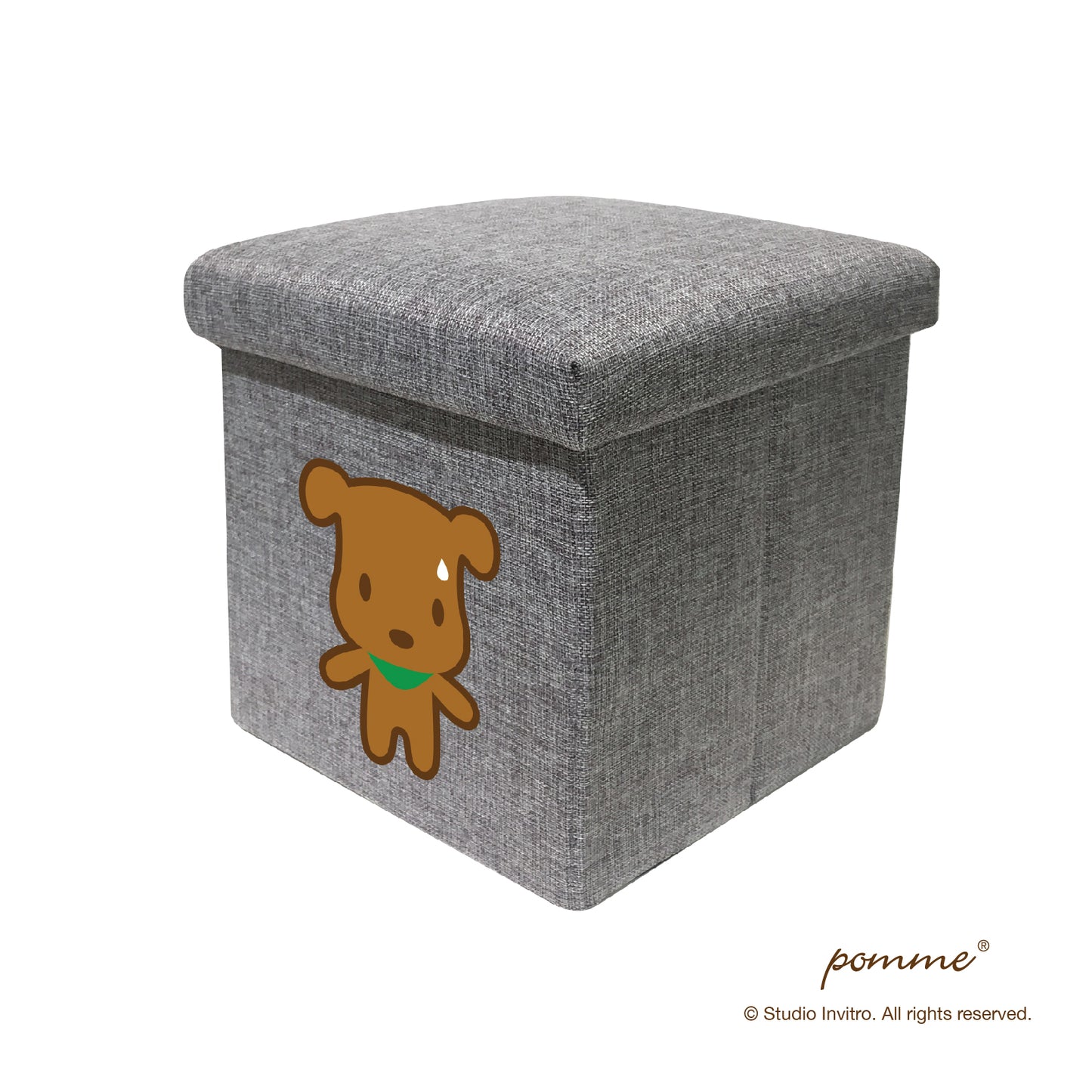 Storage Stool S Black - Latte