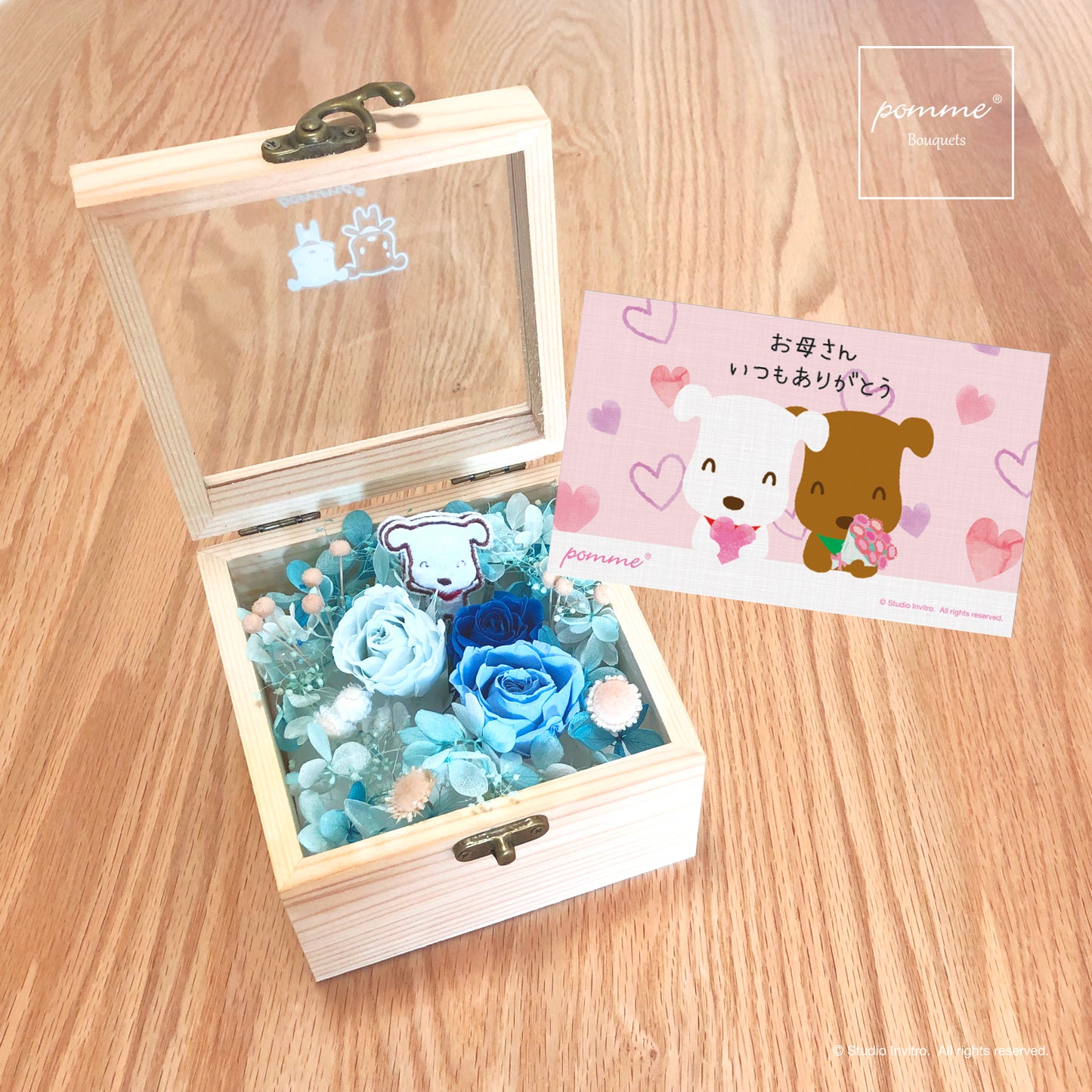 Japan Preserved Bouquet Box - Sea of Cerulean Blossom
