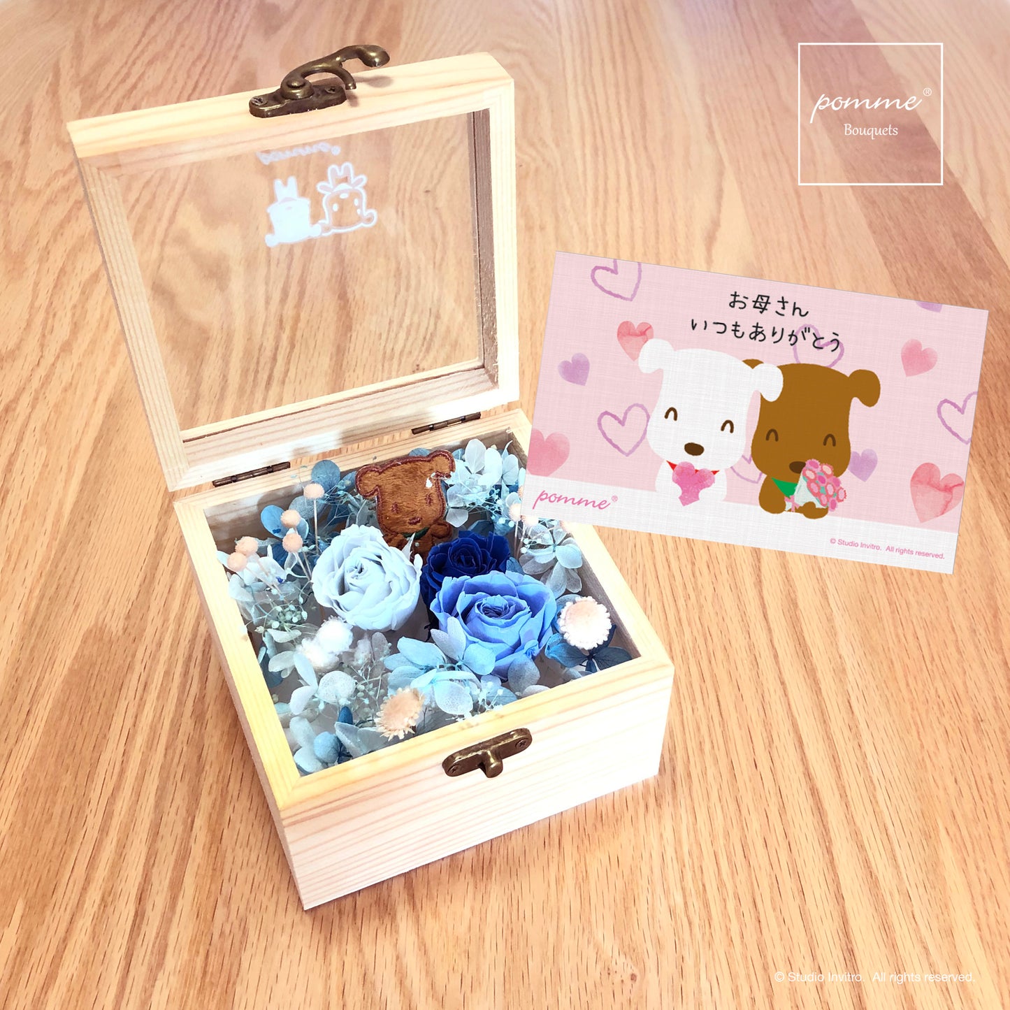 Japan Preserved Bouquet Box - Sea of Cerulean Blossom