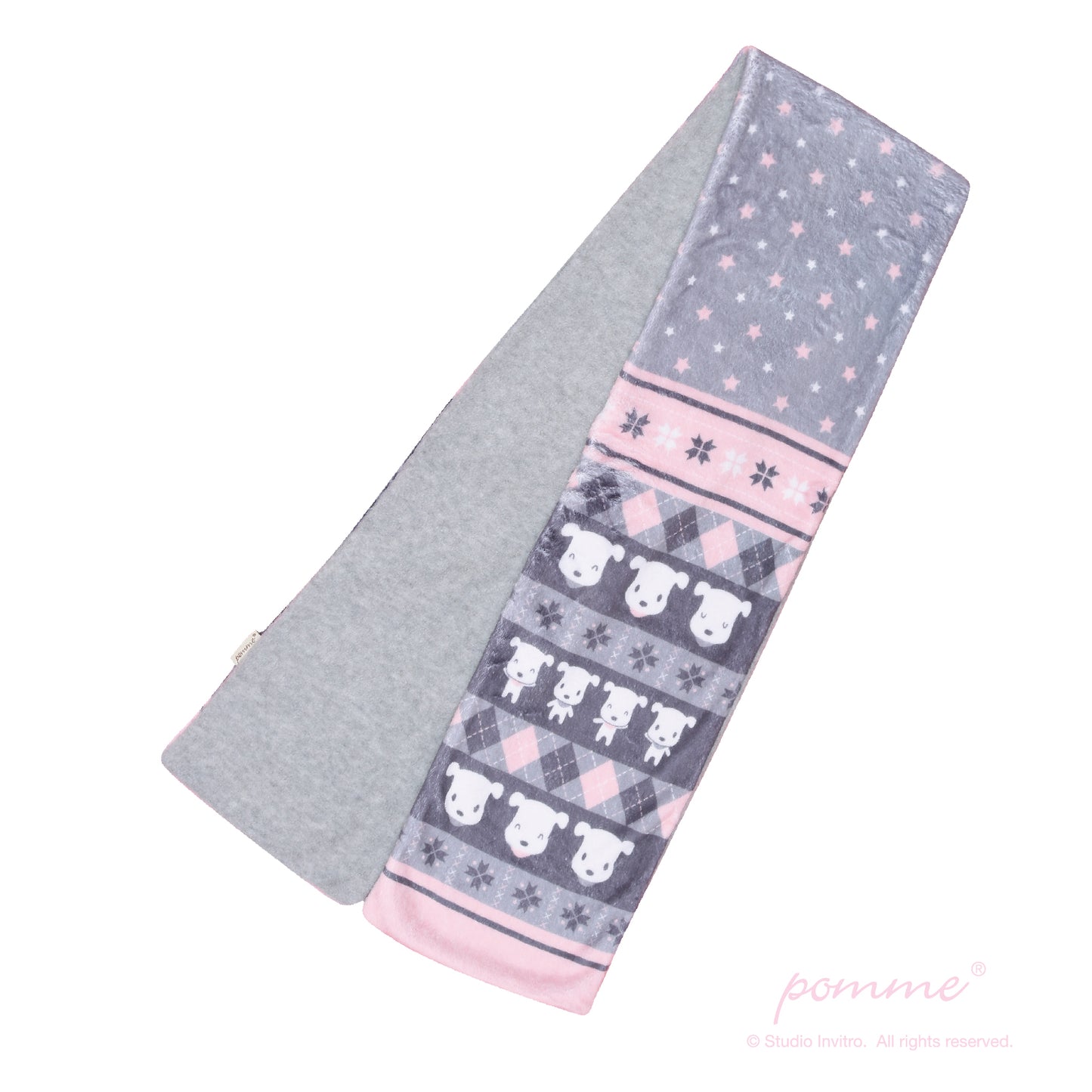 Scarf - Pomme Classic Pattern Pink