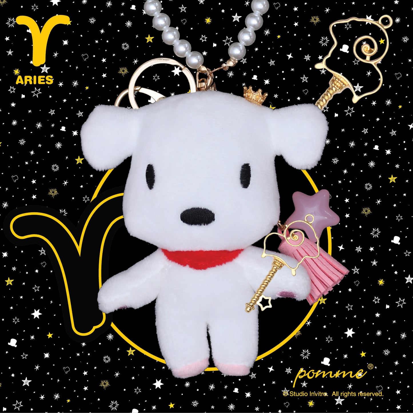 Aries Pomme - Pearl Charm 12cm