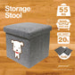 Storage Stool L Black Combo - Latte