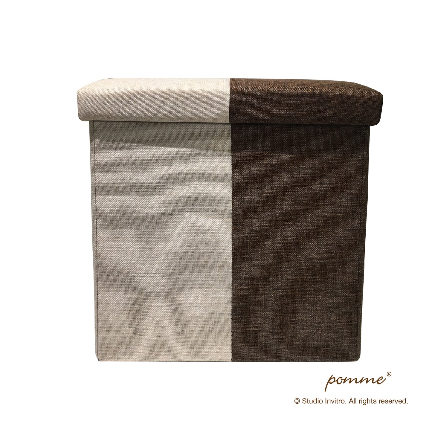 Storage Stool L Brown Combo - Pomme