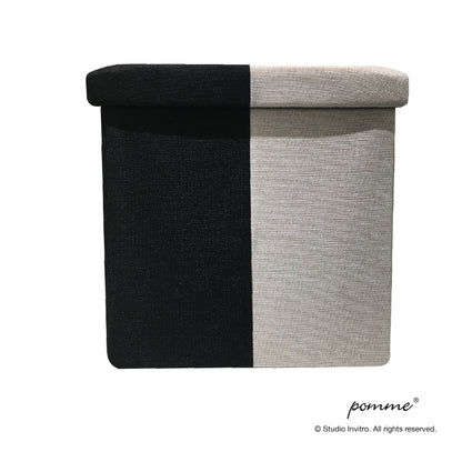 Storage Stool L Black Combo - Latte